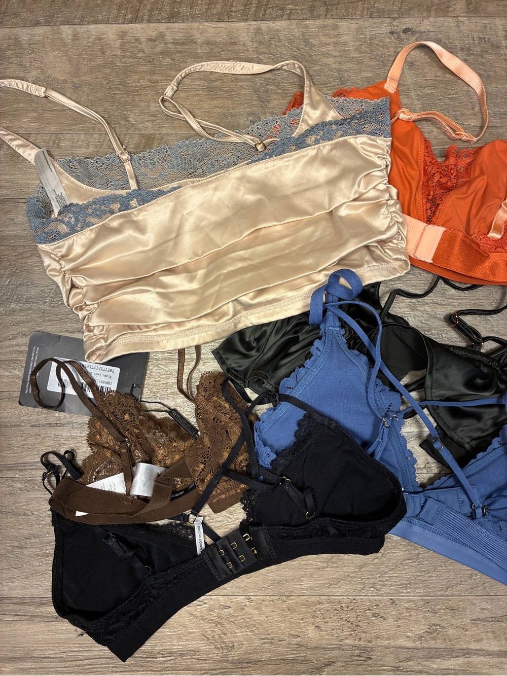 Free People aerie Pretty Little Thing Urban Outfitters 6 Bralettes Satin Lace - Picture 9 of 14